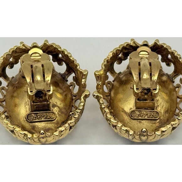 Vintage Edgar Berebi Limited Edition Clip On Earrings Bermuda Blue Mistic - Picture 9 of 13